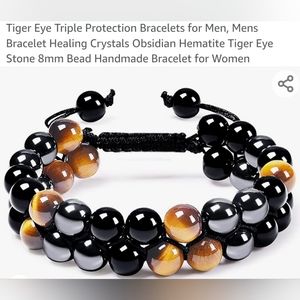 Tiger Eye Triple Protection Bracelet